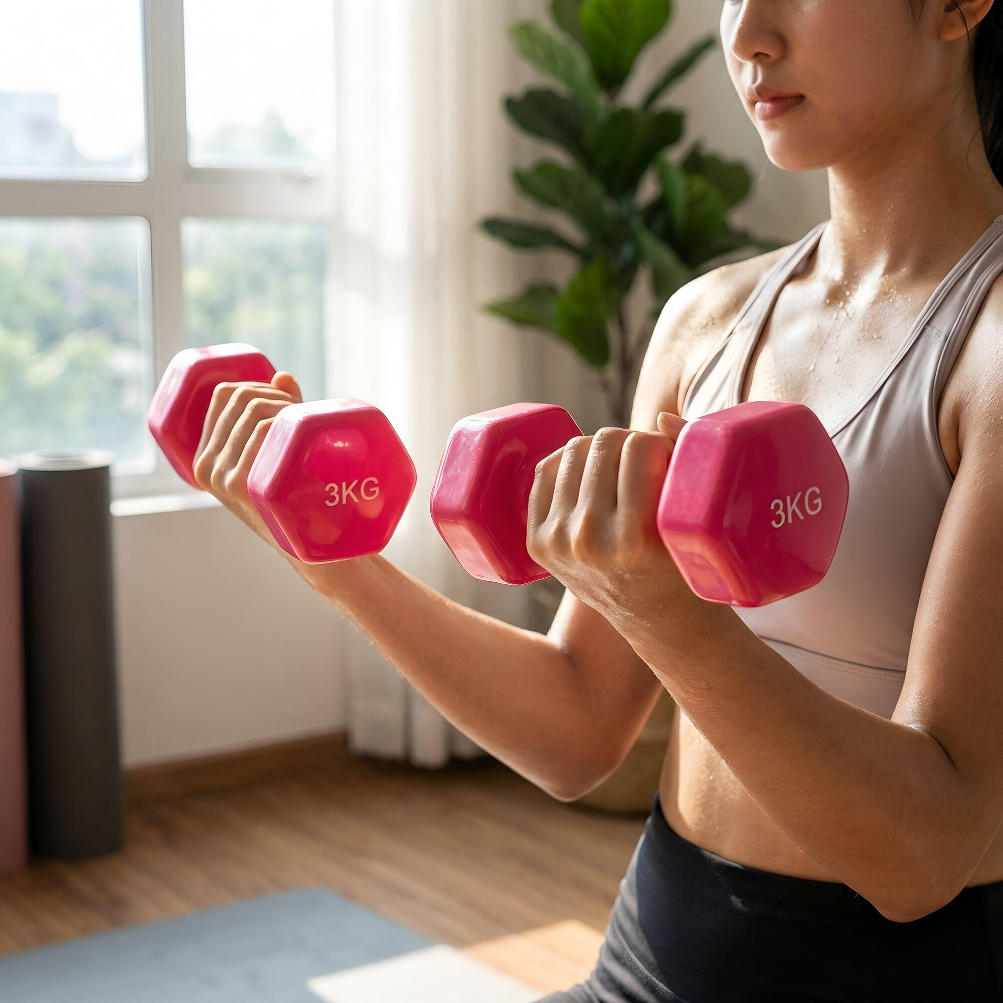Hantelka 3 Kg X-Sport Różowy 7/7