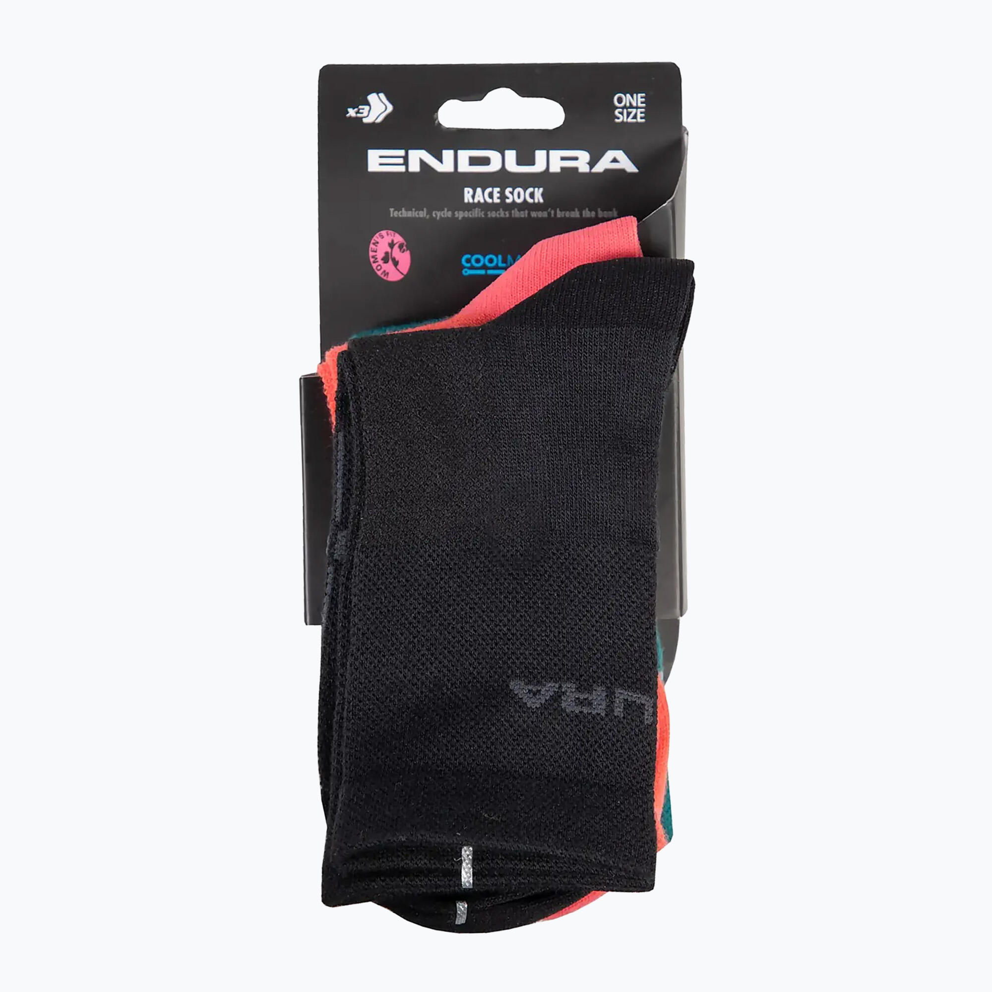 Calze Endura Coolmax Race bianco blu rosso (3 paia