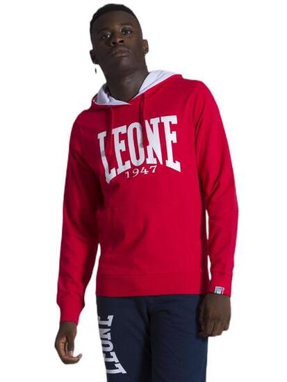 Felpa uomo con cappuccio Leone 1947 Apparel Big Logo cotone leggero