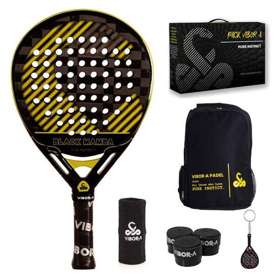 Zestaw rakiet Vibor-a Black Mamba Evo Pro Black Padel, wielokolorowy
