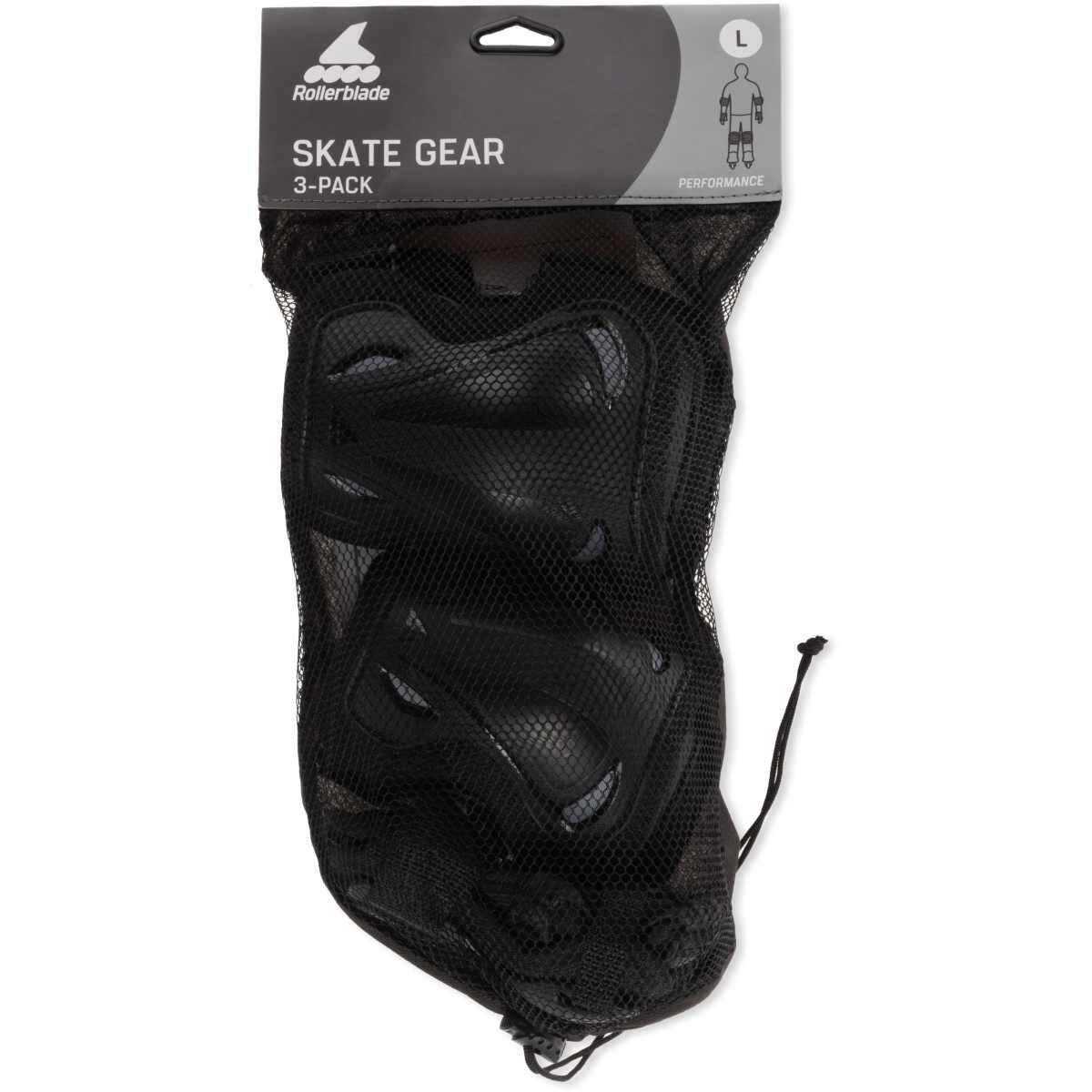 ROLLERBLADE Pack 3 protections SKATE GEAR Noir- Taille L 6/7