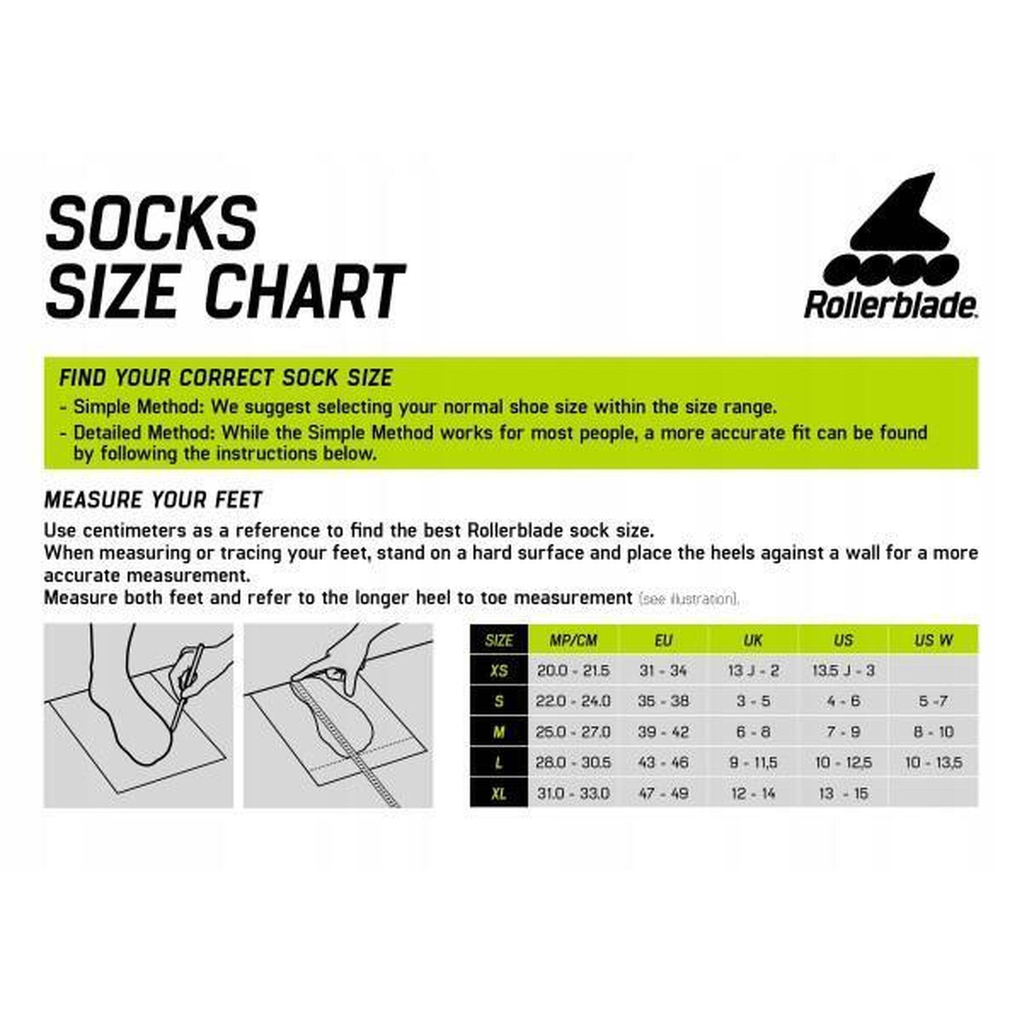Rollerblade Skate Socks Pachet de 3 șosete cu role