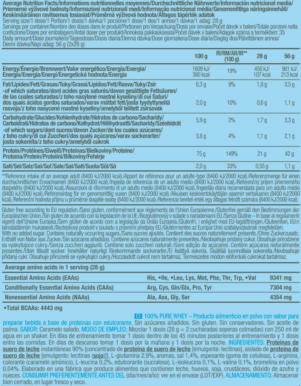 100% Pure Wei - 1 kg Gezouten Karamel Biotech USA 4/5