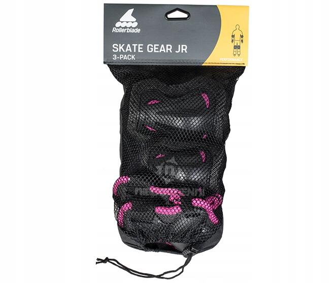 Zestaw ochraniaczy Rollerblade Skate Gear Junior 3 Pack Black Pink 4/7