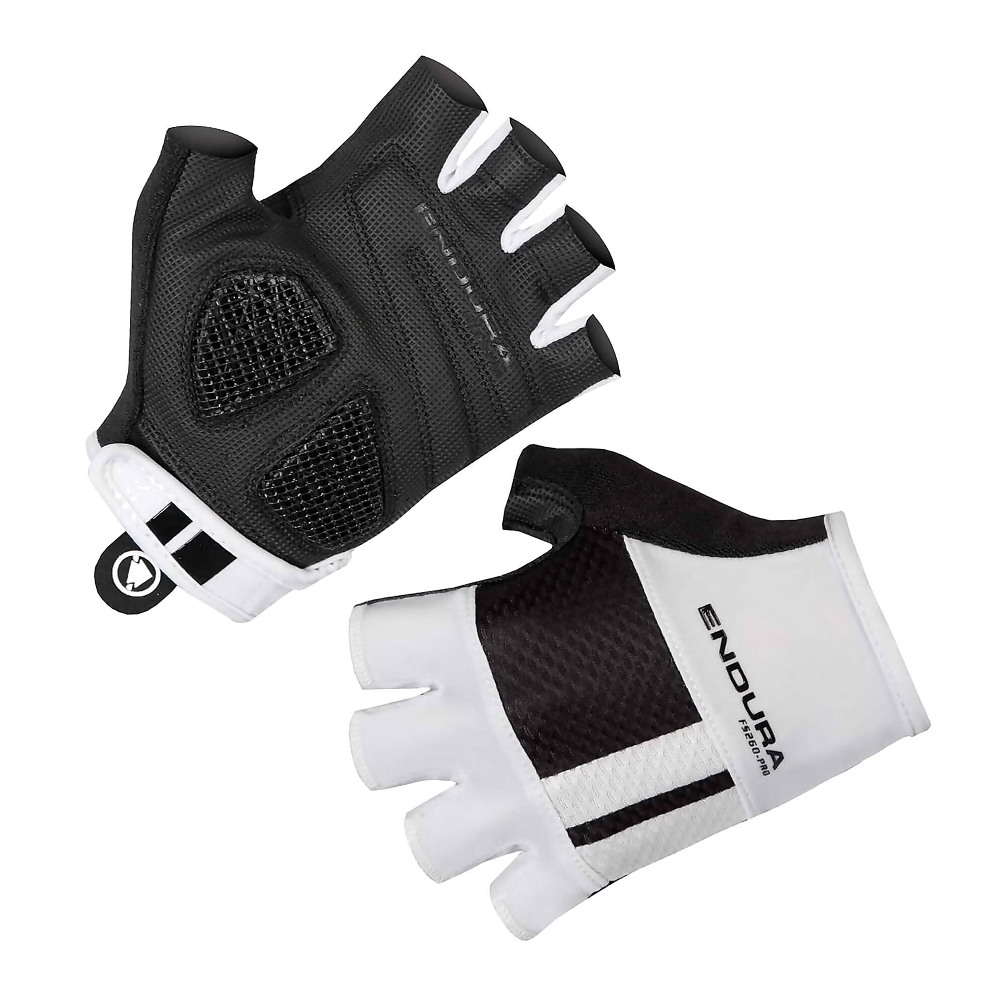 Paire de Gants Courts Femme Endura FS260-Pro Aerogel II Blanc Noir 6/7