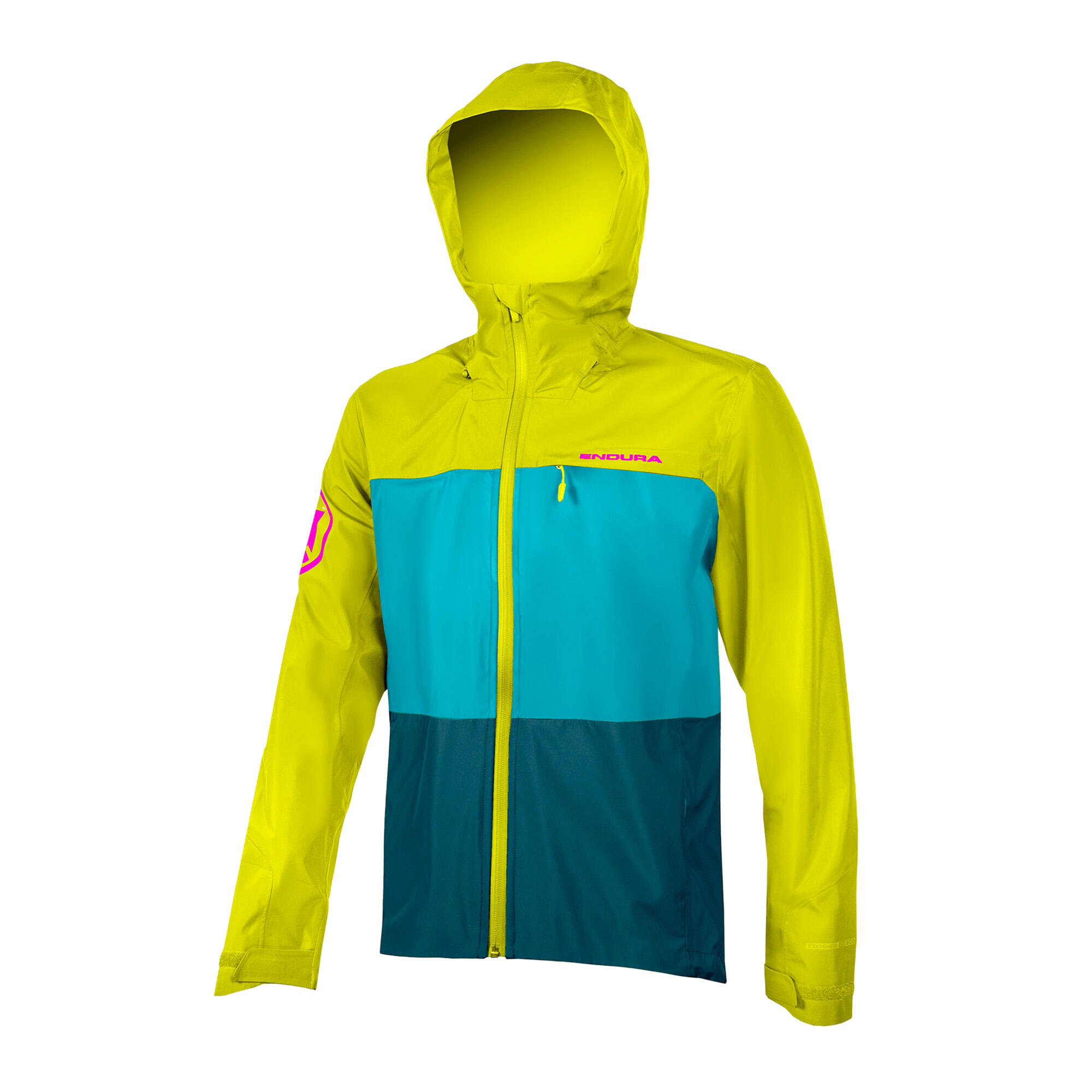 Endura SingleTrack II Langarm Jacke Gelb/Blau 2/2