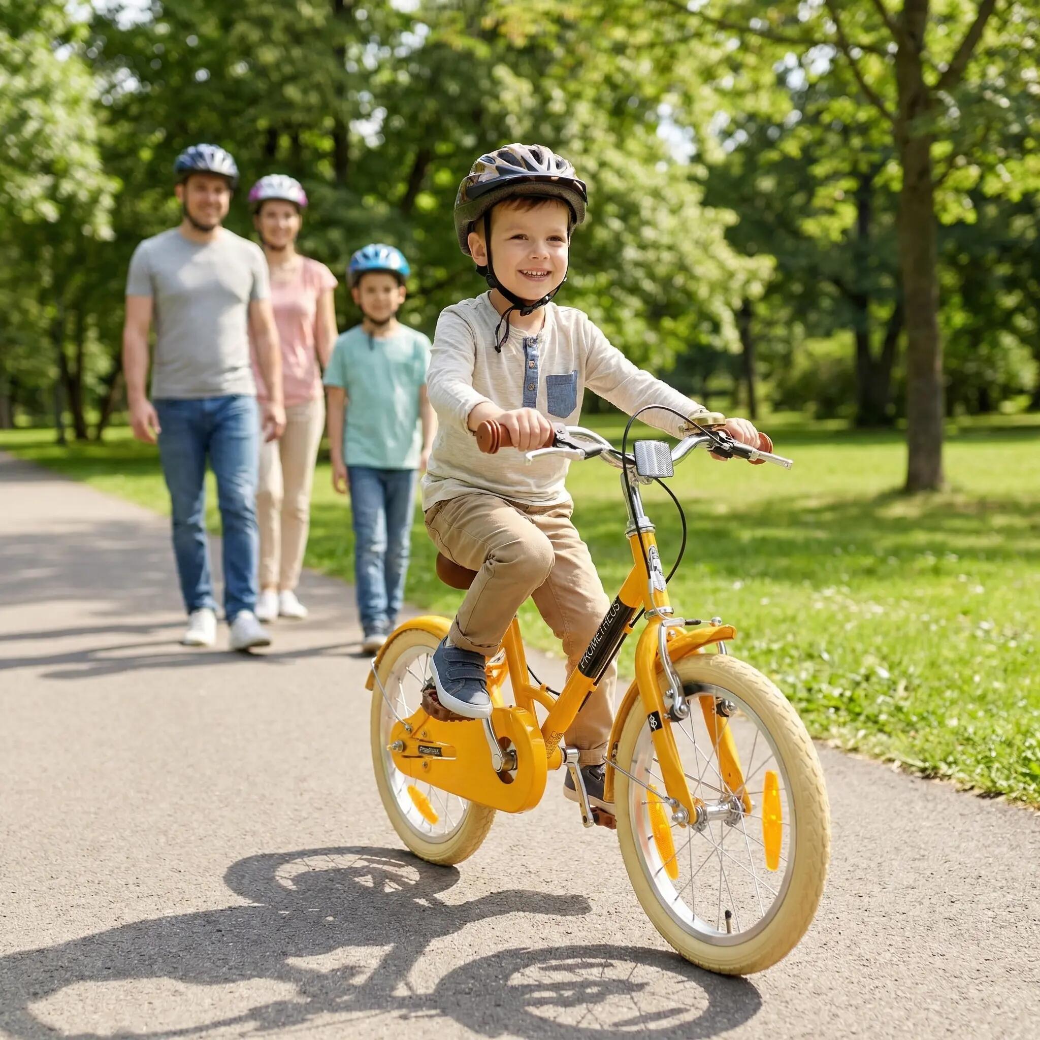 Kinderfiets 18 inch vanaf 5 jaar retro Geel-Zwart – PETITAGE 5/8
