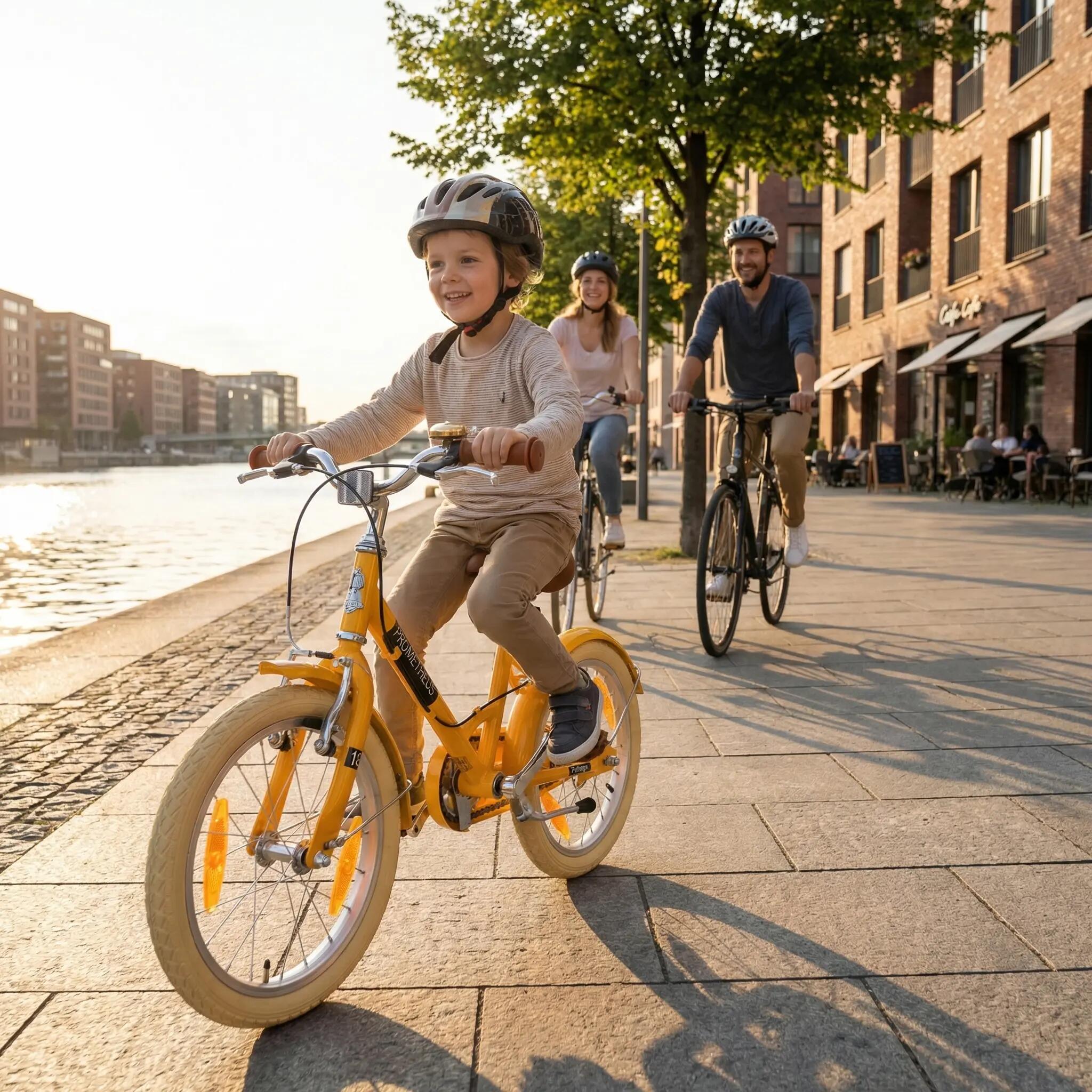 Kinderfiets 18 inch vanaf 5 jaar retro Geel-Zwart – PETITAGE 2/8