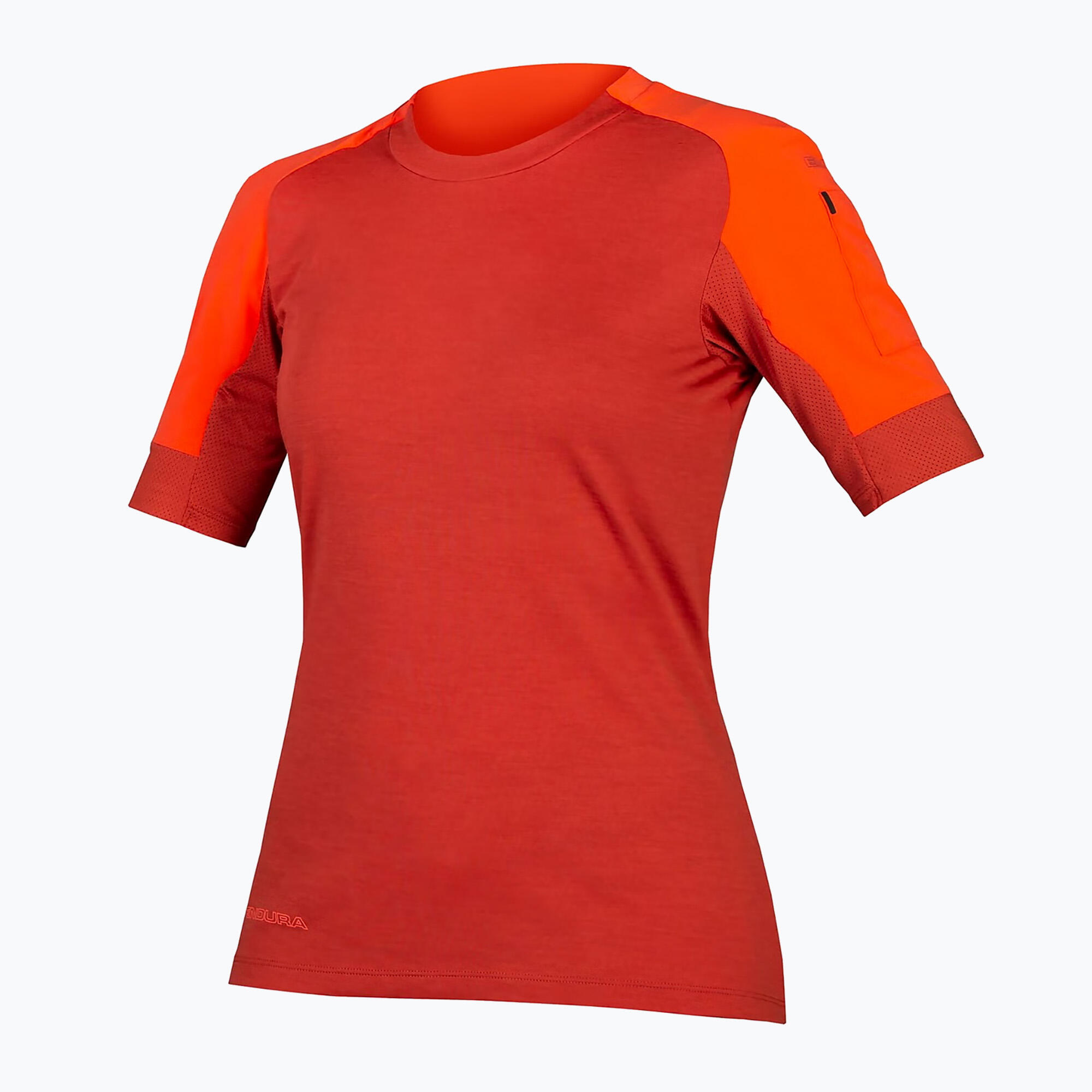 Maillot Manches Courtes Endura GV500 Femme Rouge 7/7