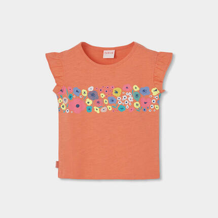 Camisetas de verano de gimnasia kids niña boboli naranja