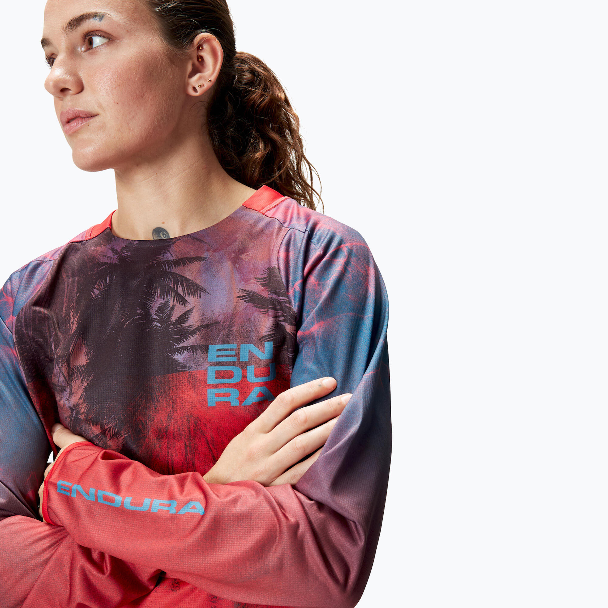 Endura Damen Langarmtrikot Tropical LTD Rot 5/7