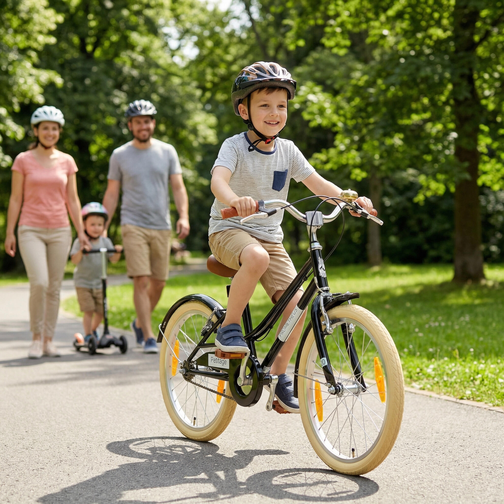 Bici bambini 20 pollici 6–7 anni retrò/vintage, V-Brake e cavalletto 5/8