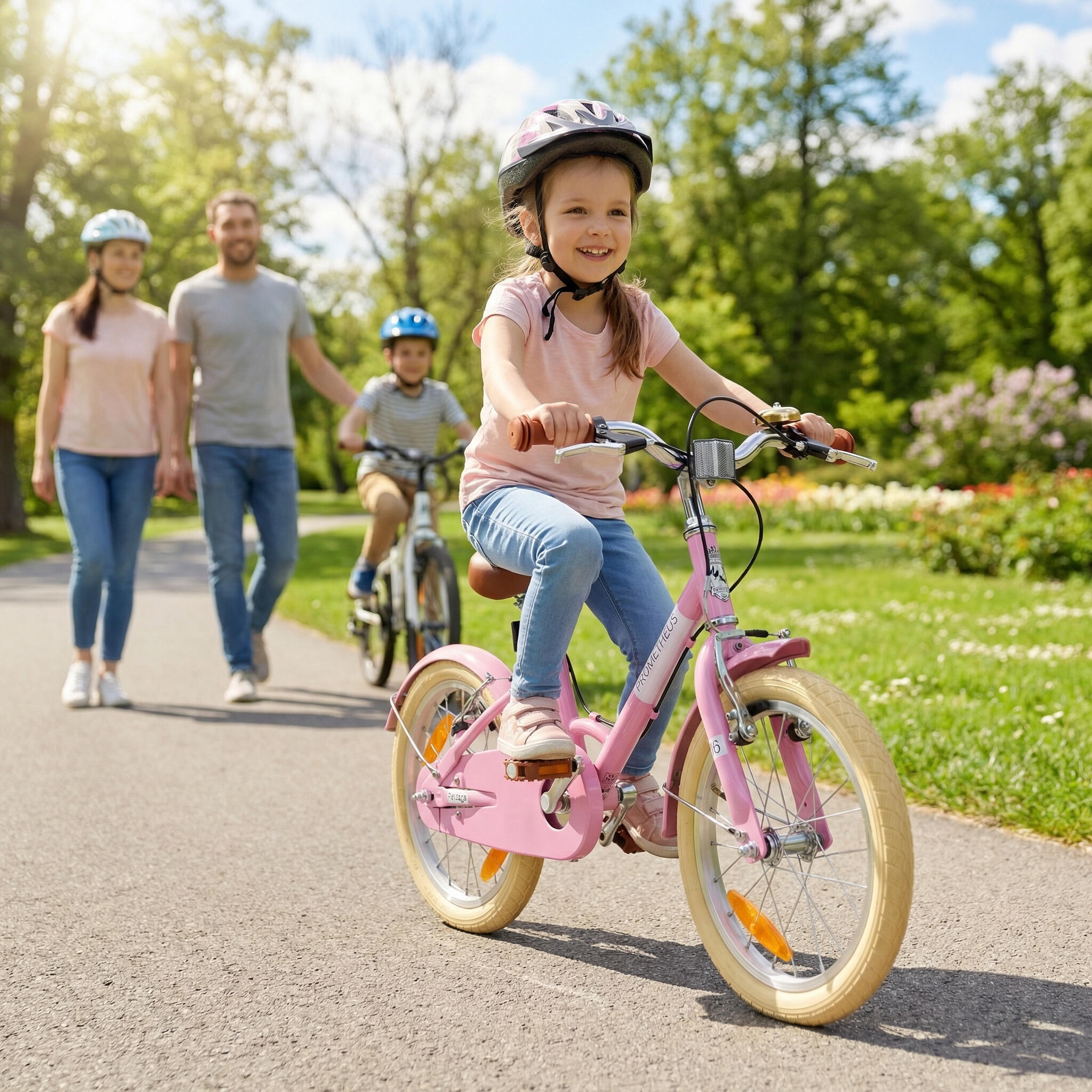 Bici bambini 16 pollici da 5 anni retrò/vintage, V-Brake e cavalletto 5/8