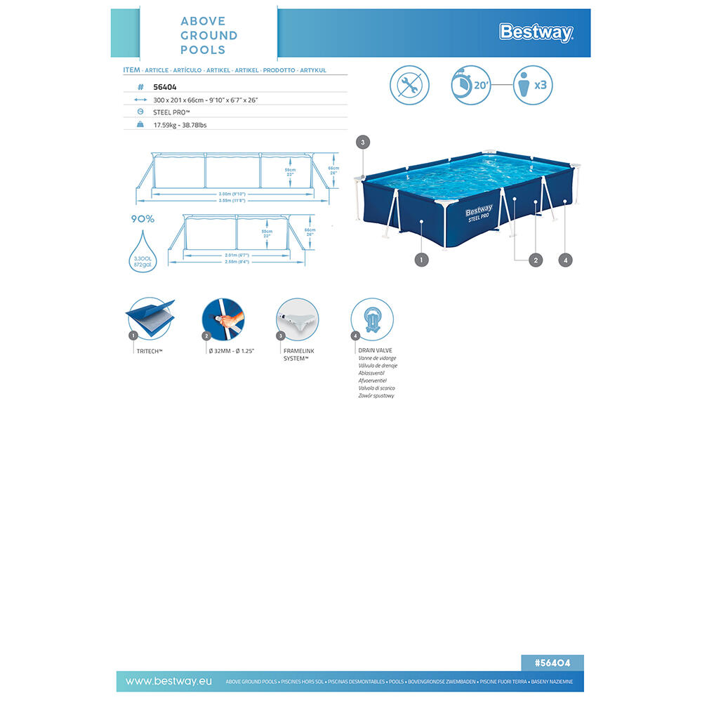 Bestway Schwimmbad Steel Pro 7/7