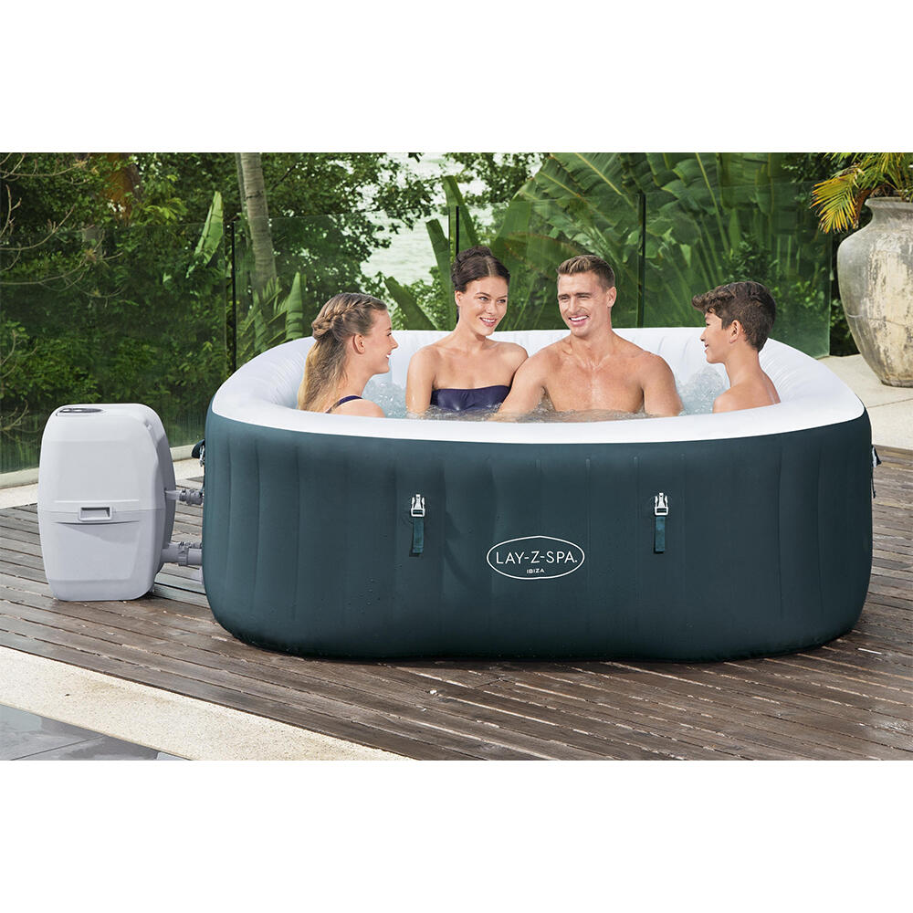 Lay-Z-Spa Ibiza, aufblasbarer, energieeffizienter AirJetWhirlpool 180 x 180 x 66 3/7