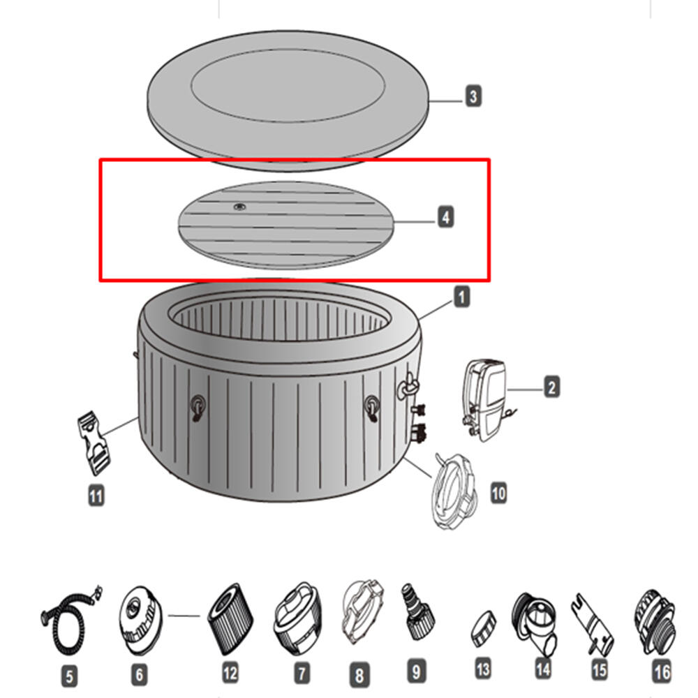 Bestway Lay-Z-Spa Aufblasbare Abdeckung  für 196 x 71 cm Whirlpools 2/2