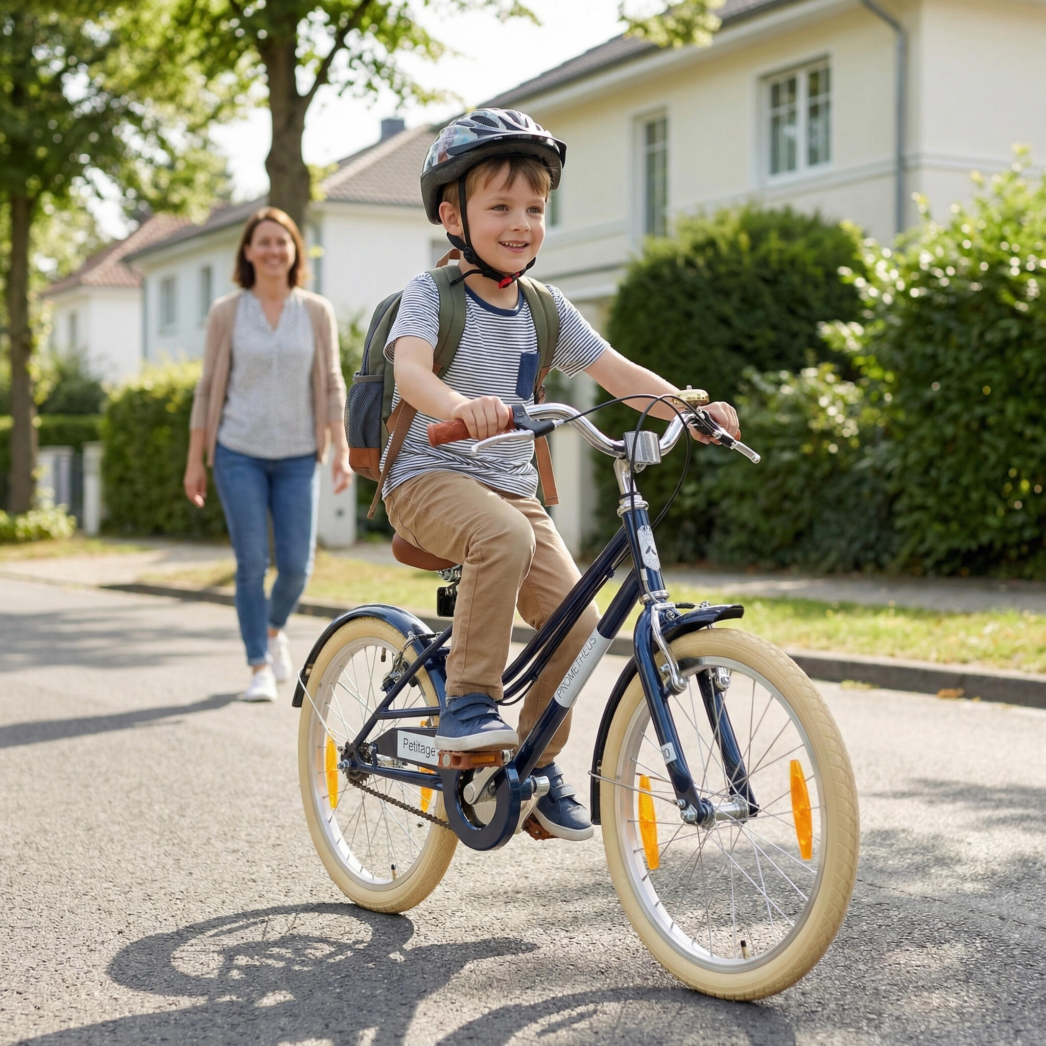 Kinderfahrrad 20 Zoll ab 6 -7 Jahre – Retro/Vintage Look - V-Bremse & Ständer 5/8