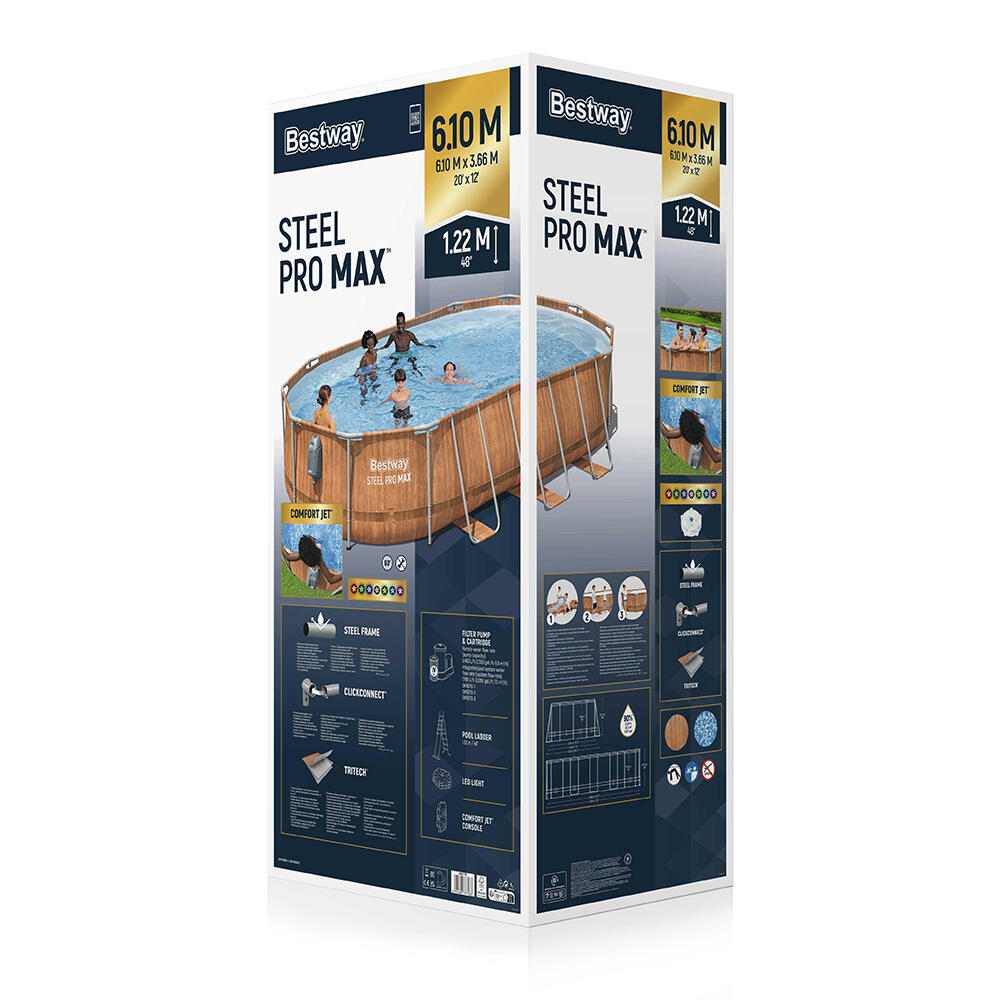 Bestway Power Steel Comfort Jet Series A bove Ground Pool Set 610x366x122 cm 4/7