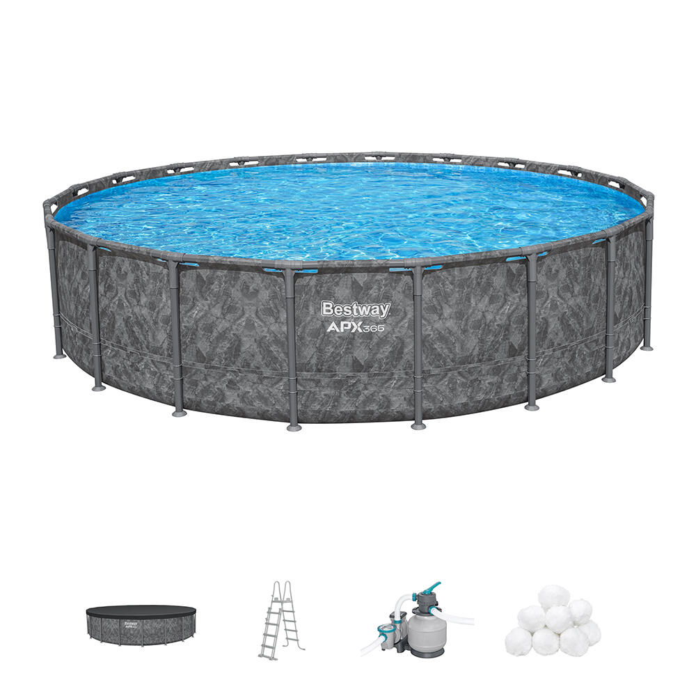 Bestway APX 365 Above Ground Pool Set Ro und 6.10 m x 1.32 m 3/7