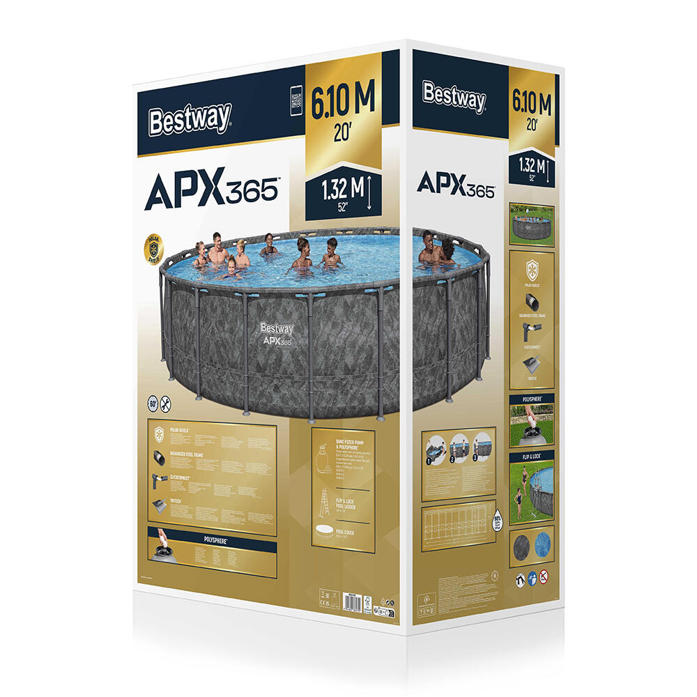 Bestway APX 365 Above Ground Pool Set Ro und 6.10 m x 1.32 m 4/7
