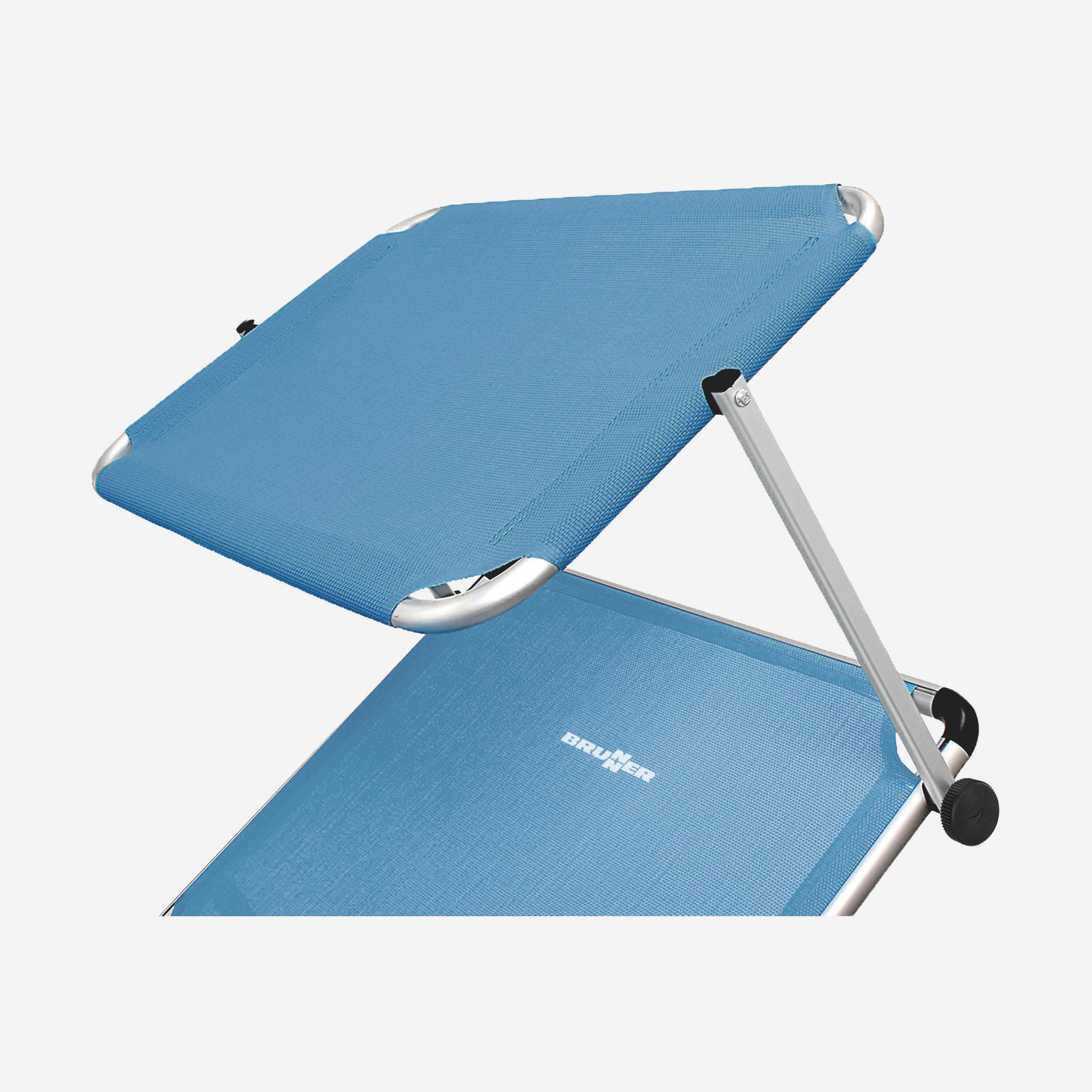 Brunner lettino malibu camping azul con tettuccio parasol 6/6