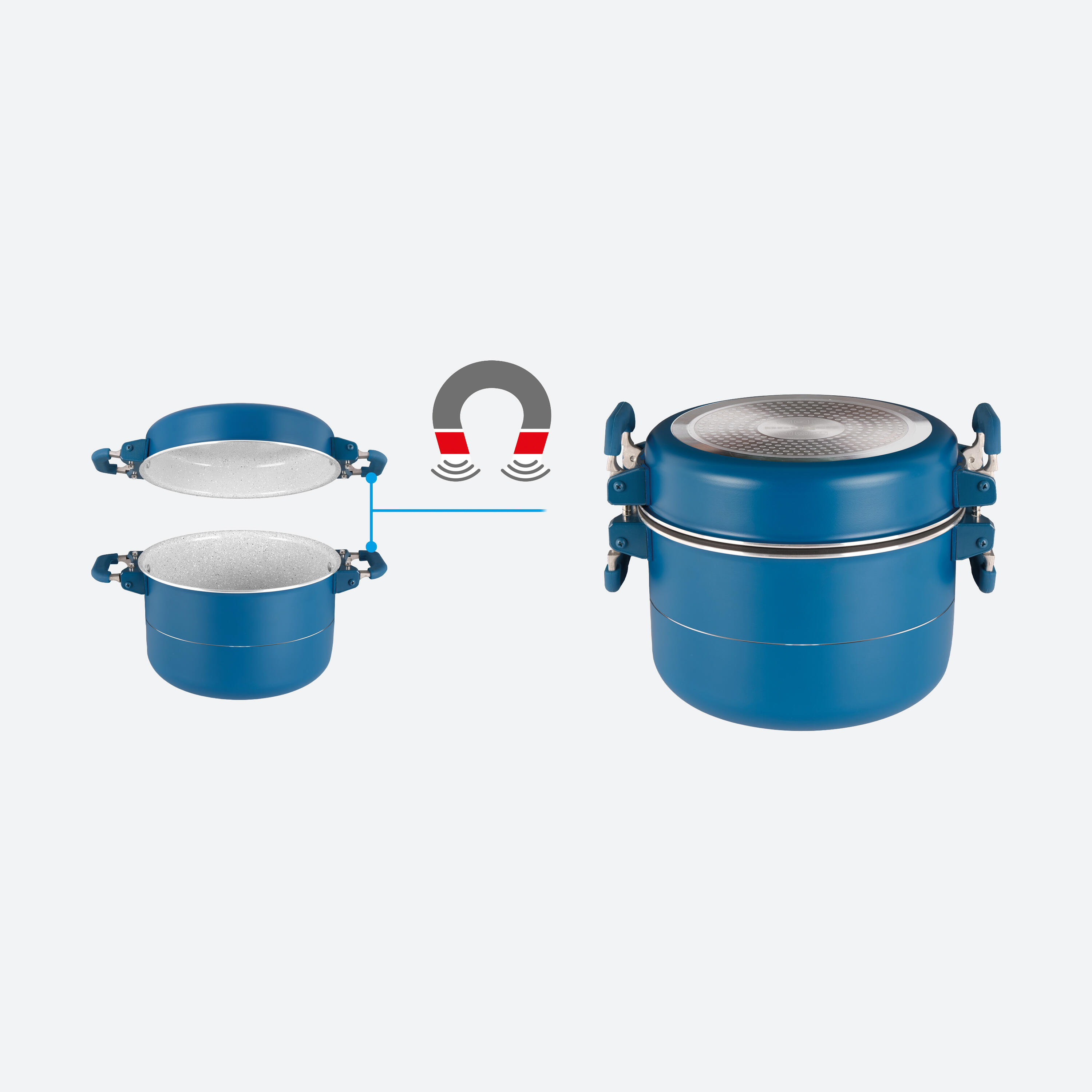 Brunner set de ollas carezza magnet 7 pzas camping 20/22/24 cm 7/7
