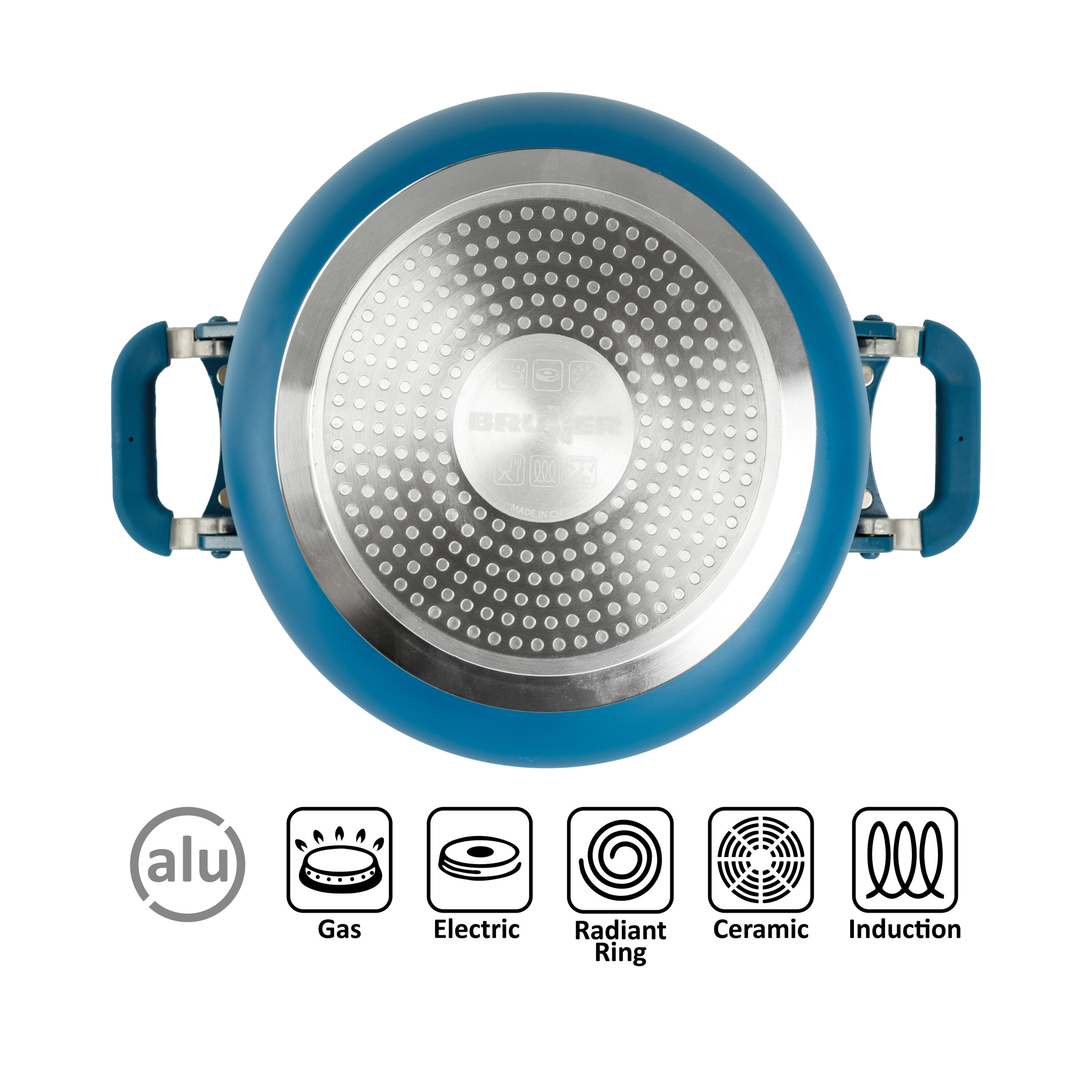 Brunner set de ollas carezza magnet 7 pzas camping 20/22/24 cm 5/7