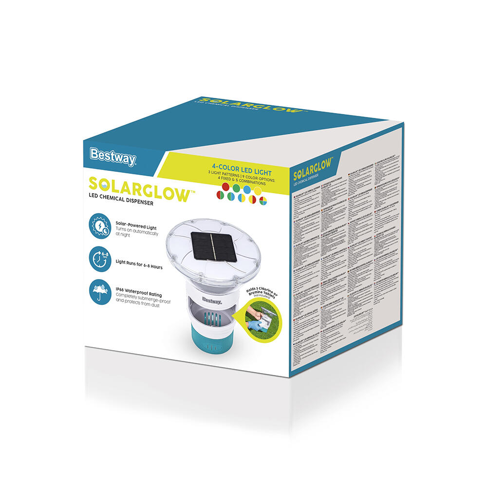Dosatore per cloro Bestway SolarGlow con  led a 4 colori 5/7