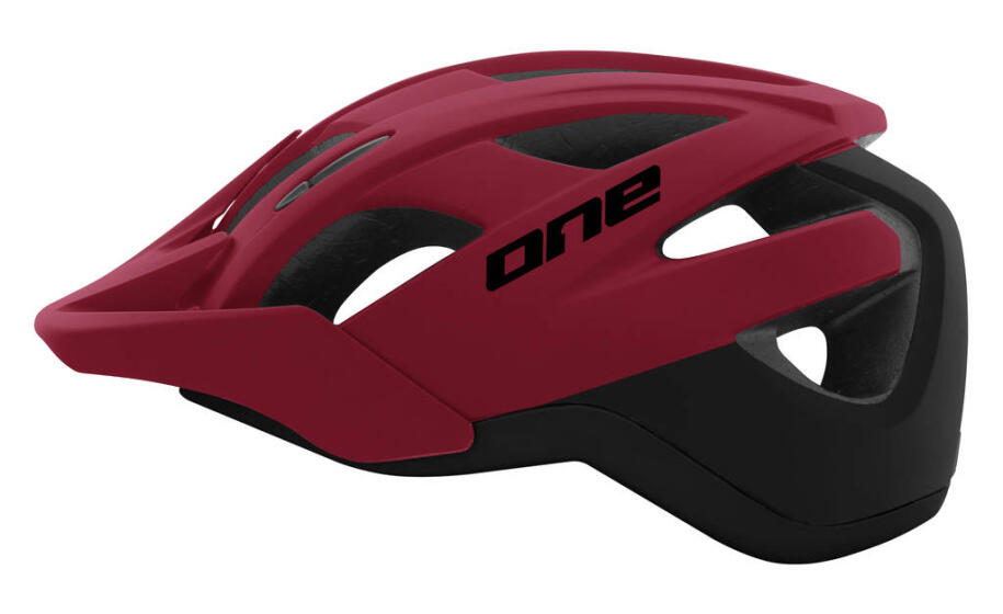 Trail Pro Fietshelm Verstelbaar Bordeaux/Zwart Maat 55-58 cm (M) 3/6