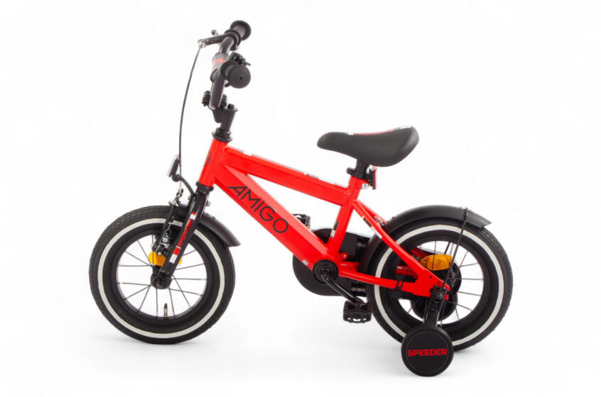 Speeder 12 Zoll Jungen Rücktrittbremse Rot/Schwarz 3/7
