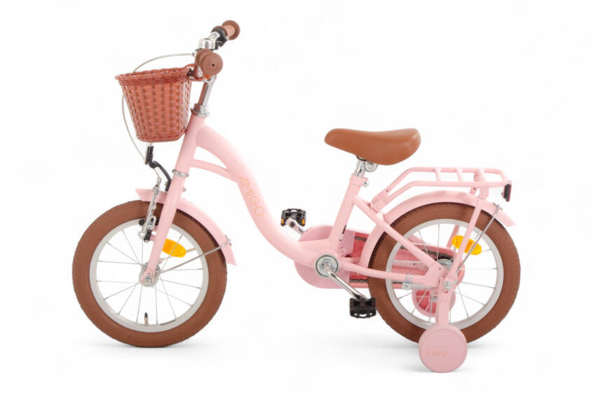 AMIGO Vélo fille Fairy 14 Pouces Fille Frein à rétropédalage Saumon 3/7