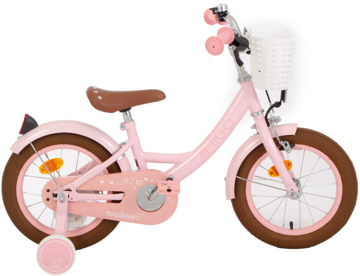Perfect 14 Inch 22 cm Meisjes Terugtraprem Roze 3/7