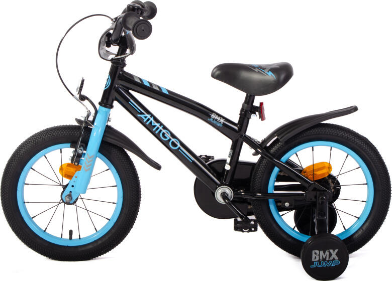 BMX Jump 14 Zoll 22,5 cm Jungen Rücktrittbremse Schwarz/Blau 3/7