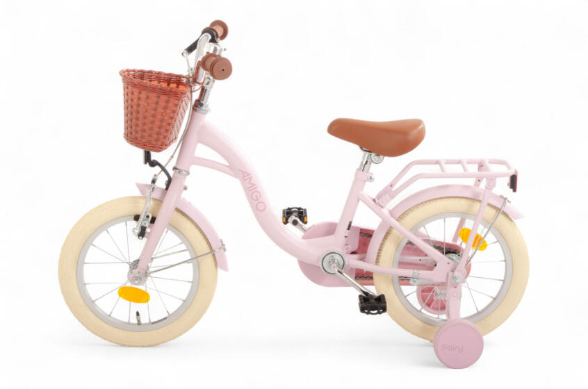 AMIGO Vélo fille Fairy 14 Pouces Fille Frein à rétropédalage Rose 3/7