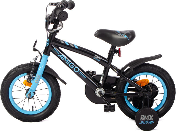 BMX Jump 12 Inch 22 cm Jongens Terugtraprem Zwart/Blauw 3/7