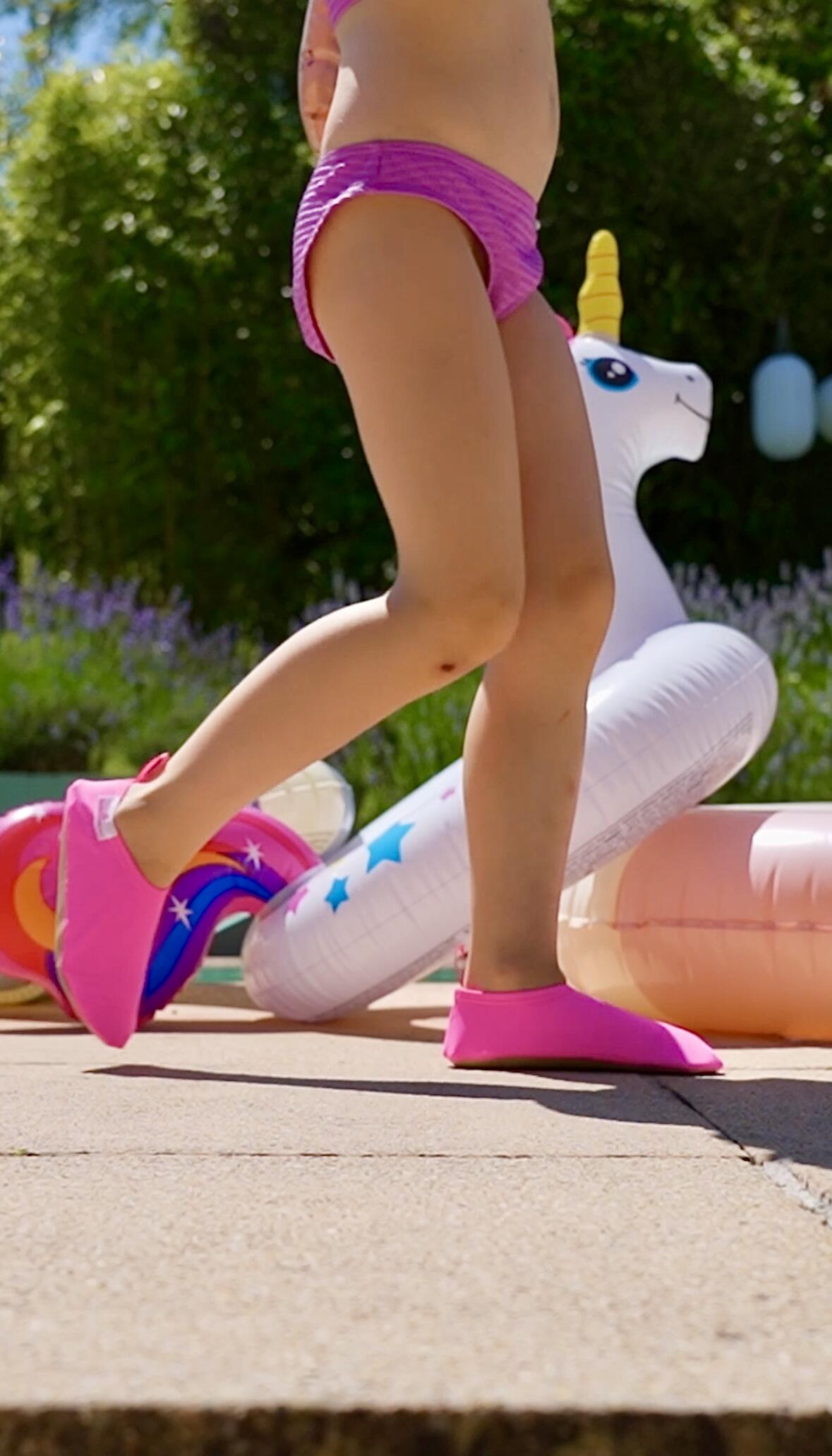 Ciabatte spiaggia, piscina, interno, esterno, aquashoes - bambini - Rosa 2/5