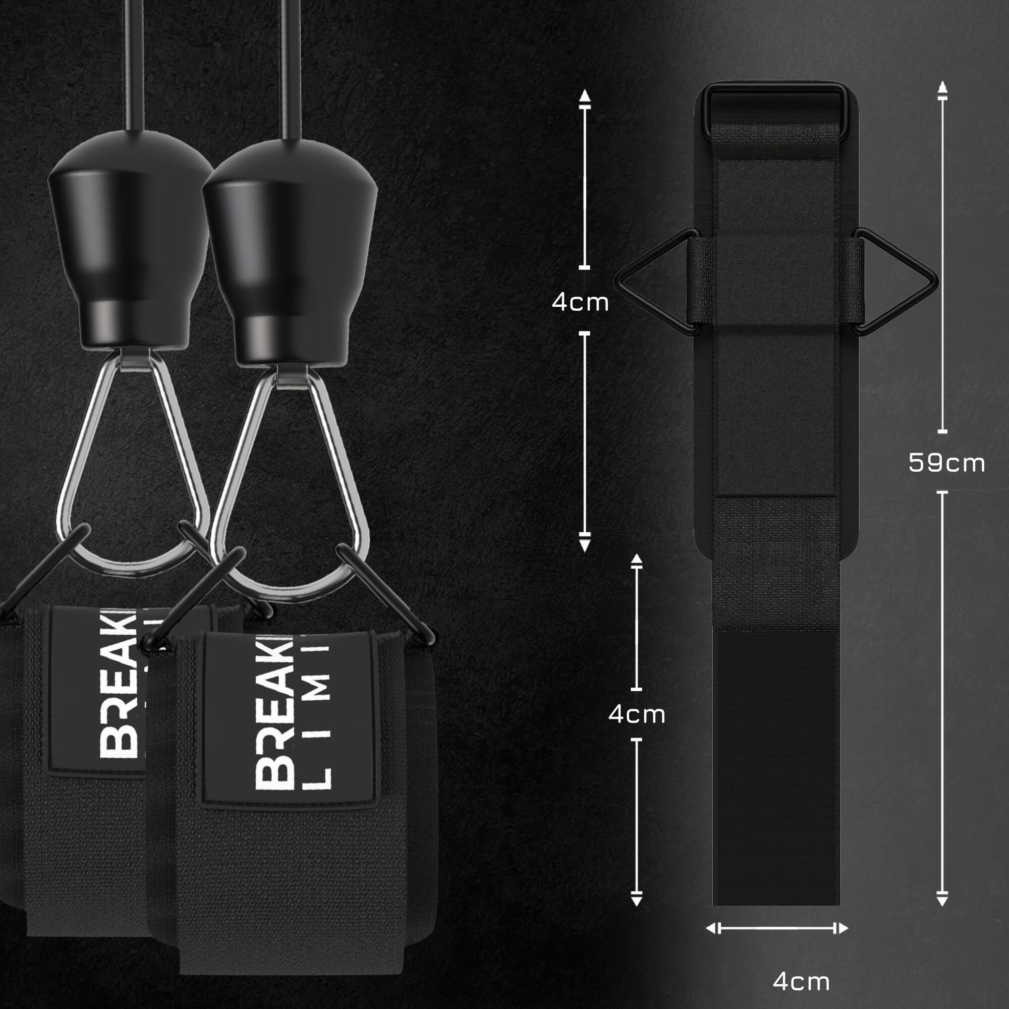 Wrist Cuffs Gym - Handgelenkmanschetten für Kabelmaschine 3/4