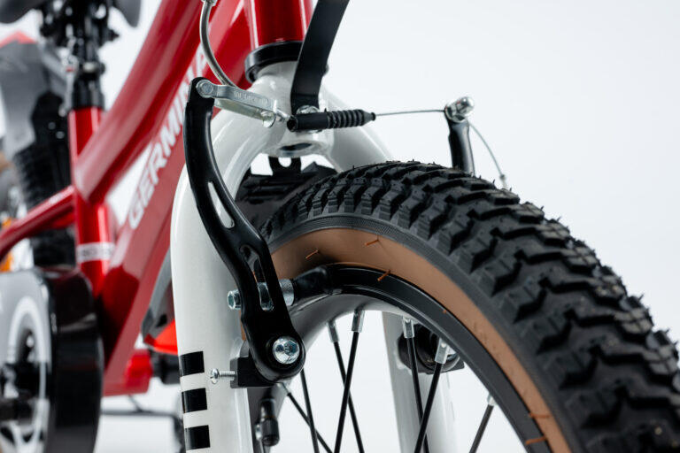 Kinderfiets GERMINA 16 voor jongens, mandje, duwstang, zijwieltjes 3/7