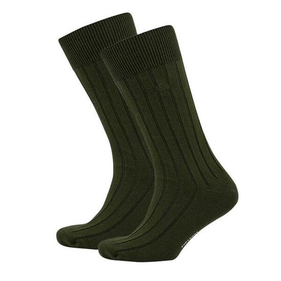 SUPERDRY Core Rib Sock Calzini da Uomo a Costine Verdi