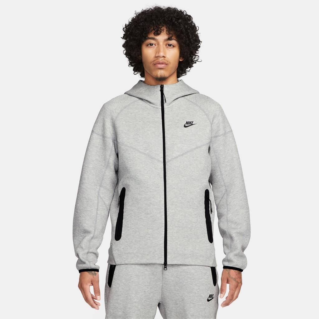 Full Zip Hoodie Joggers Set  Sportswear Tech Fleece Dark Heather Grey Black