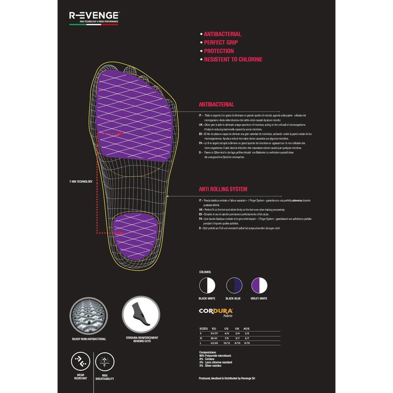 Felnőtt antibakteriális és csúszásmentes úszó zokni