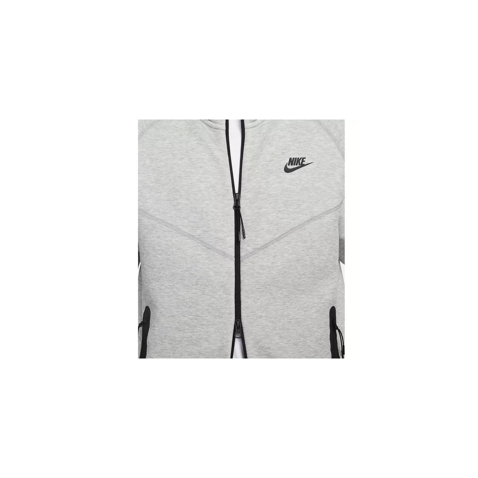 Full Zip Hoodie Joggers Set  Sportswear Tech Fleece Dark Heather Grey Black 3/5