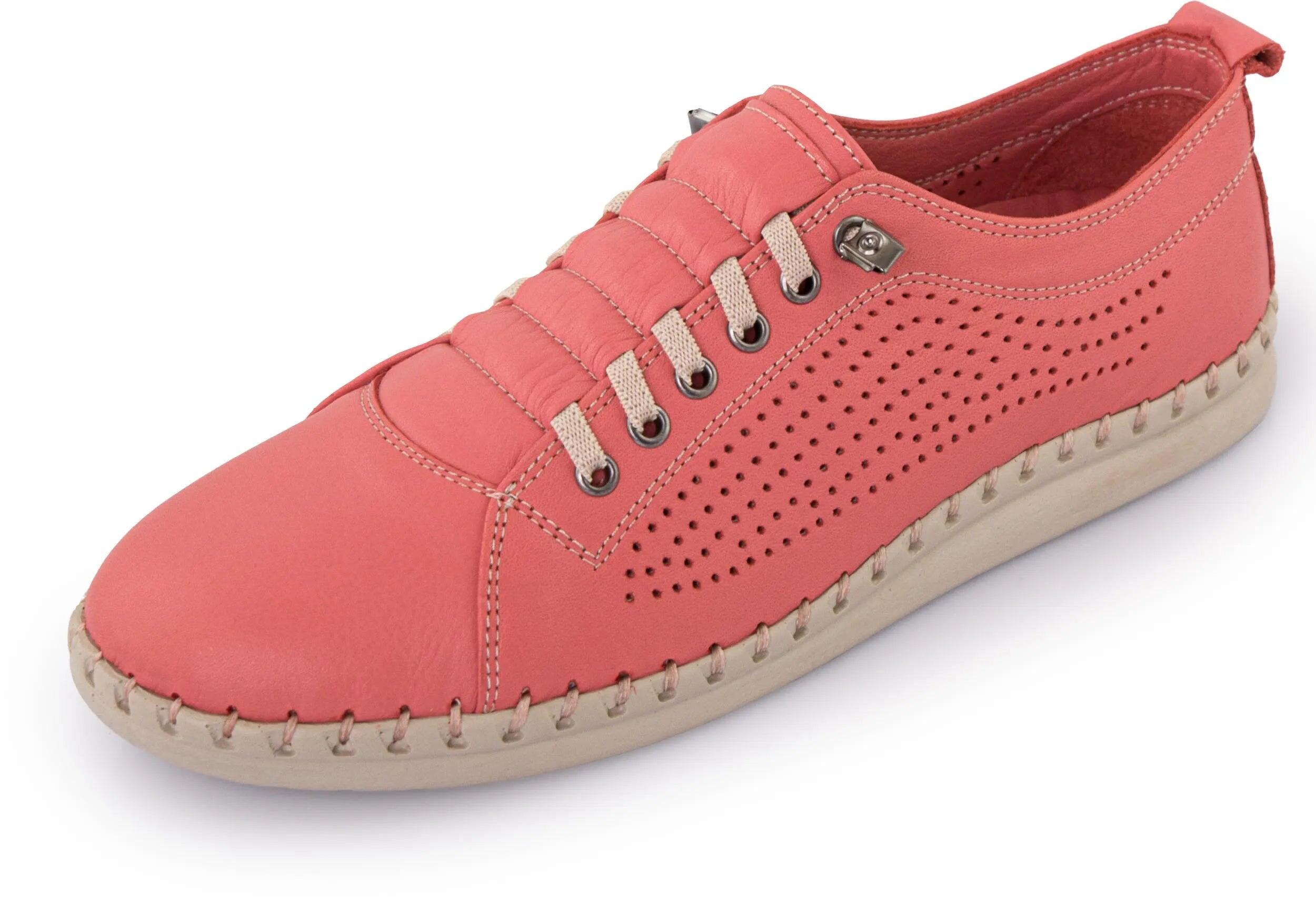 Zapatillas mujer piel Nell Perform - Flor Rosa 2/7