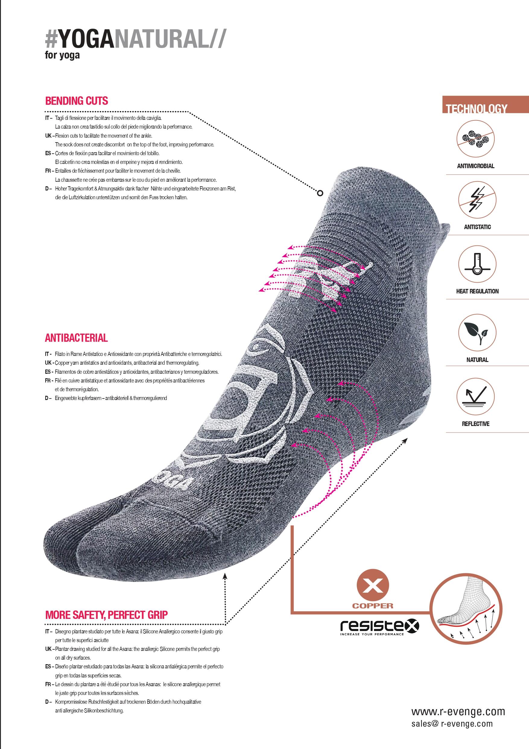 yogasokken 1 vinger volwassenen voor gym Antislip goudbruine 4/5