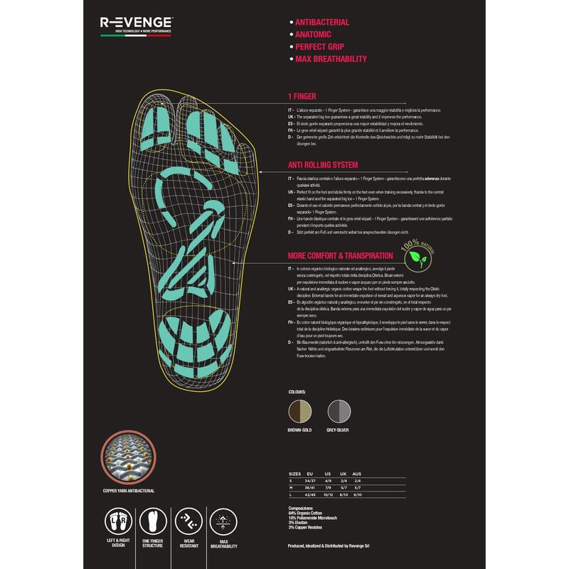 Șosete antiderapante de yoga pentru adult, bumbac organic