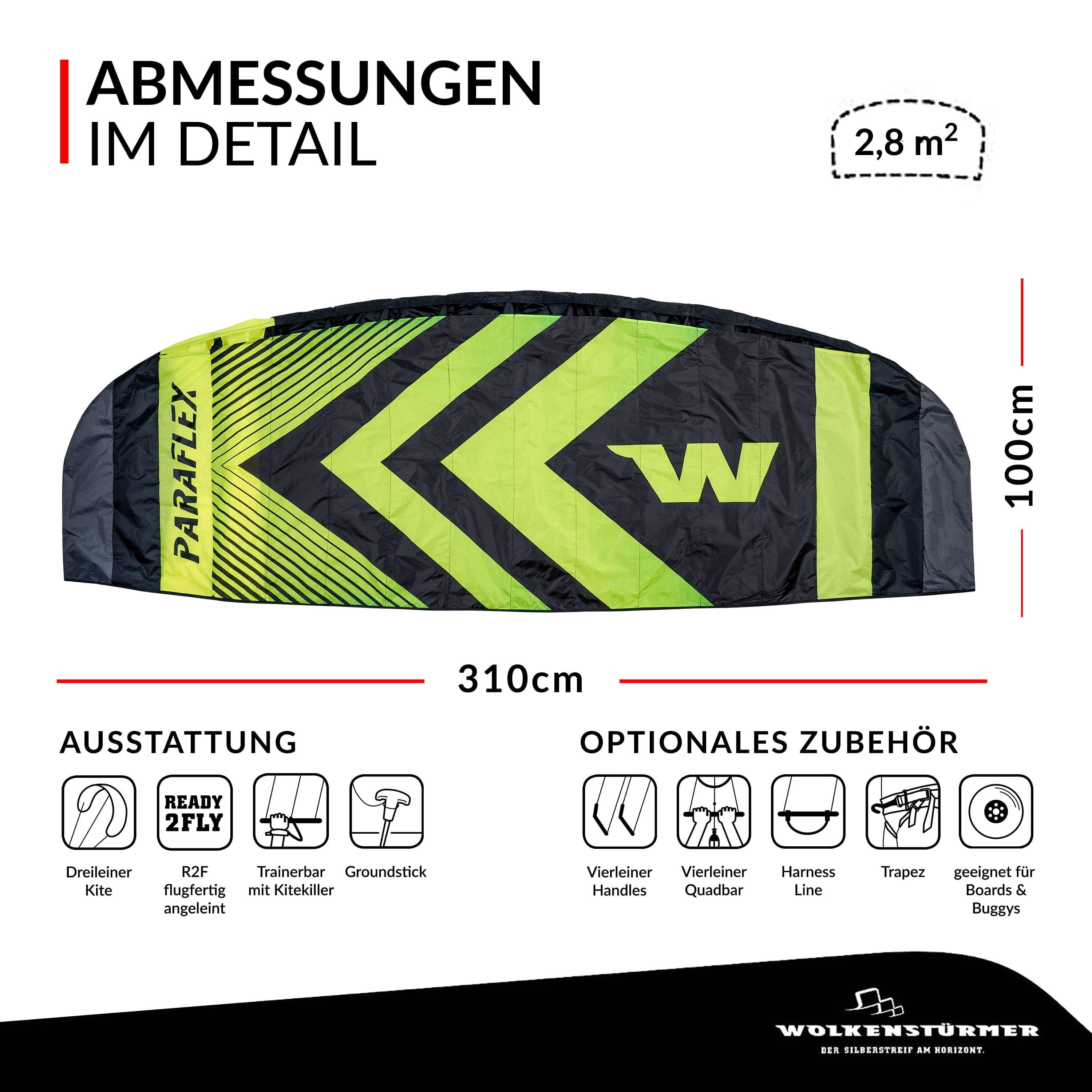 Alas de kitesurf Wolkenstürmer Paraflex 3.1 6/7
