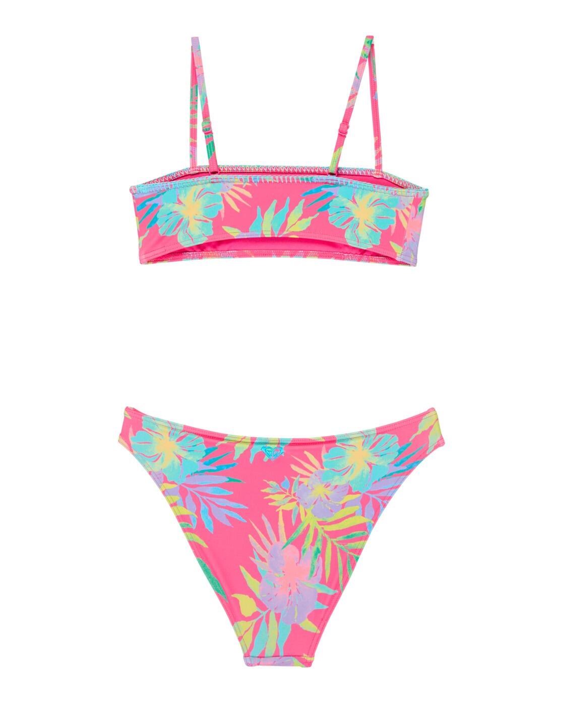 Zweiteiliges Bandeau-Bikini-Set AQUARELLA SET Rosa Mädchen 6-16 2/3