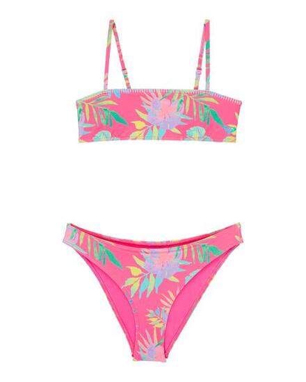 Ensemble bikini bandeau deux pièces AQUARELLA SET Rose Fille
