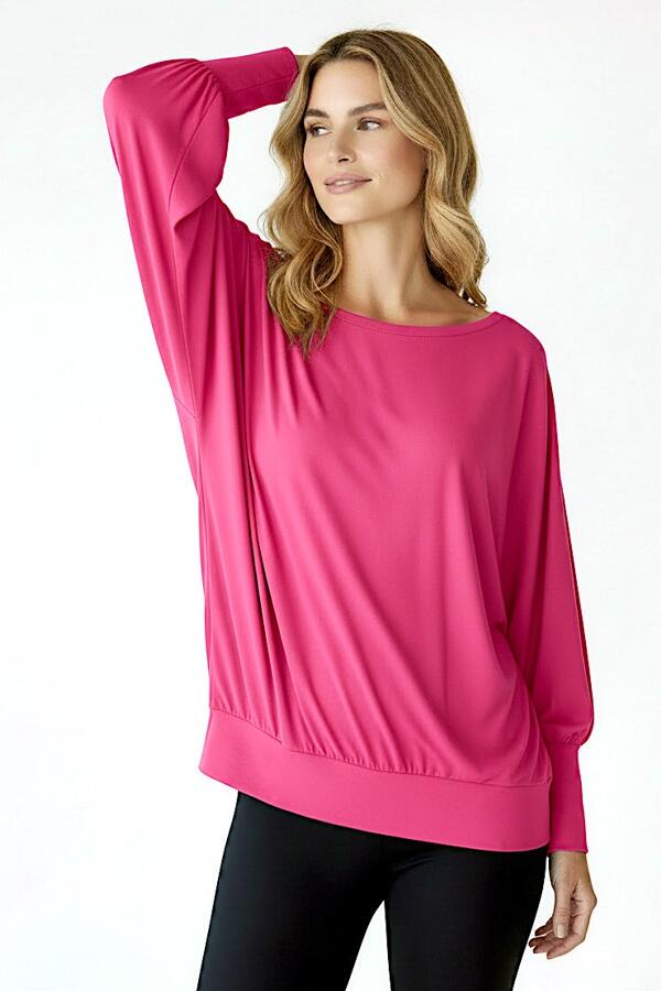 Damesblouse voor dans en fitness roze Latina 2skin 2/4