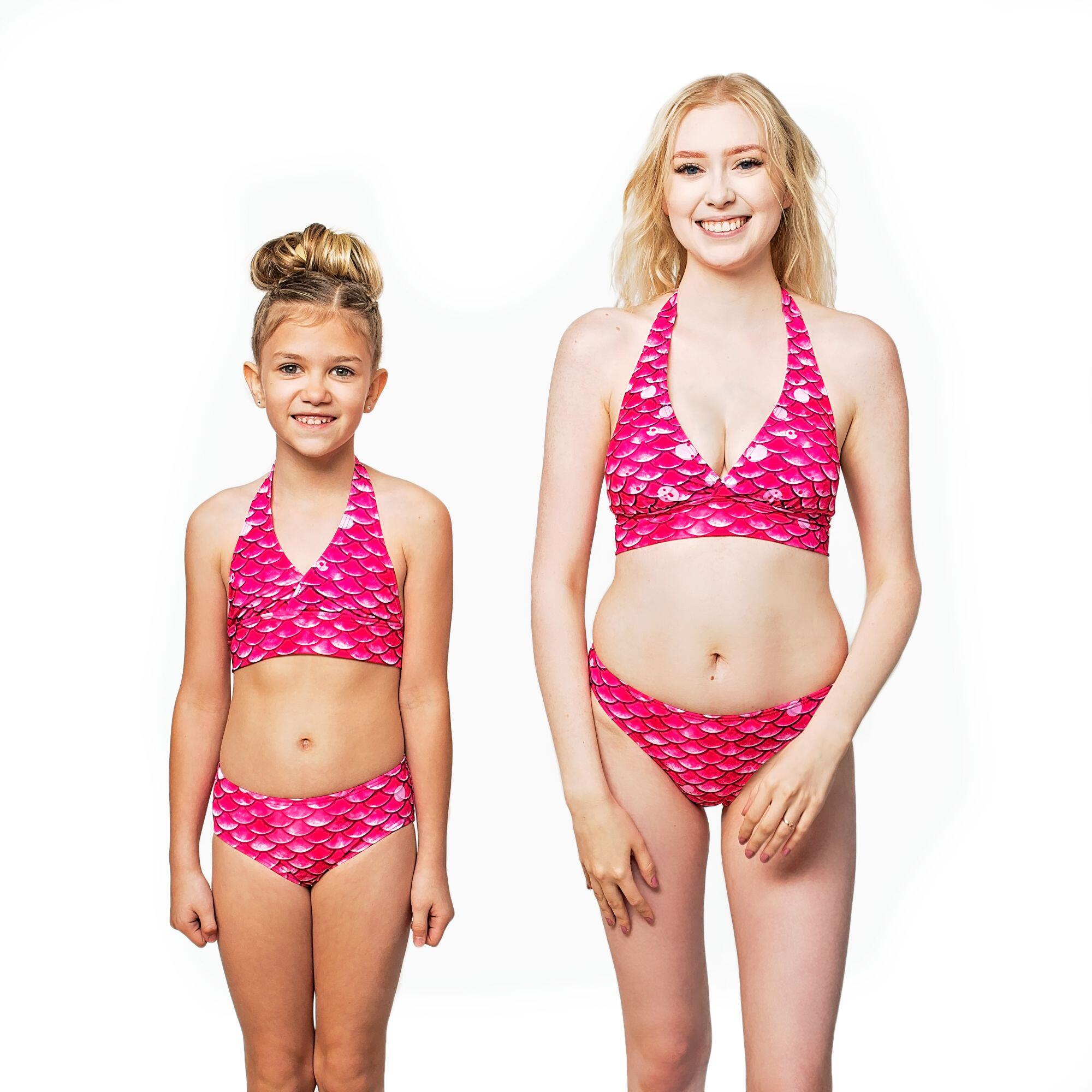 Meerjungfrau Bikini Teens und Erwachsene Bahama Pink JS 3/3